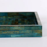 Decorative Tray Verdigris Pattern Bone Inlay Collection in 3 Sizes