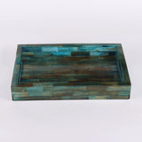 Decorative Tray Verdigris Pattern Bone Inlay Collection in 3 Sizes