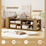 Console Storage Entertainment Media Wood TV Stand