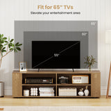 Console Storage Entertainment Media Wood TV Stand