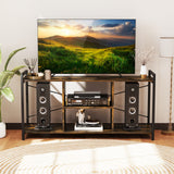 TV Stand for 55 Inch TVs Industrial Entertainment Center-Rustic Brown