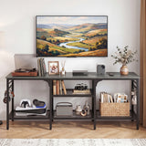 TV Stand for TVs up to 65 Inch with 3-Tier Open Shelves and 4 Hooks