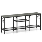 TV Stand for TVs up to 65 Inch with 3-Tier Open Shelves and 4 Hooks