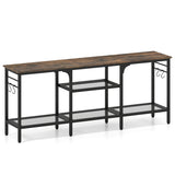 TV Stand for TVs up to 65 Inch with 3-Tier Open Shelves and 4 Hooks