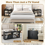 TV Stand for TVs up to 85 Inches LED Entertainment Center with Power Outlets