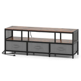 TV Stand for TVs up to 65 Inches with Power Outlets USB Charging