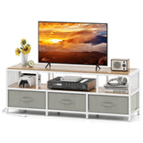 TV Stand for TVs up to 65 Inches with Power Outlets USB Charging