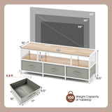 TV Stand for TVs up to 65 Inches with Power Outlets USB Charging