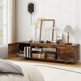 TV Stand with Power Outlet and 2 Cable Holes for 65 Inch TVs
