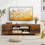 TV Stand with Power Outlet and 2 Cable Holes for 65 Inch TVs