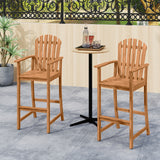 Tall Adirondack Chair with Armrests and Footrest for Deck