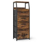 Tall Dresser with 5 Fabric Drawers for Bedroom 7-Tier Nightstand Chest of Drawers