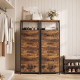 Tall Dresser with 5 Fabric Drawers for Bedroom 7-Tier Nightstand Chest of Drawers