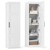 Tall Storage Cabinet with 4 Storage Shelves for Bathroom Living Room