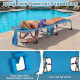 Tanning Chair with Face Arm Holes Folding Chair