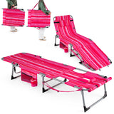 Tanning Chair with Face Arm Holes Portable Sunbathing Chair
