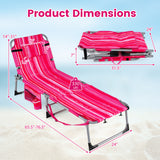 Tanning Chair with Face Arm Holes Portable Sunbathing Chair