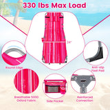 Tanning Chair with Face Arm Holes Portable Sunbathing Chair