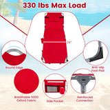 Tanning Chair with Face Arm Holes Portable Sunbathing Chair