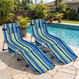 Tanning Chair with Face Arm Holes Portable Sunbathing Chair
