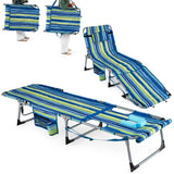 Tanning Chair with Face Arm Holes Portable Sunbathing Chair