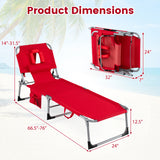 Tanning Chair with Face Arm Holes Folding Chair