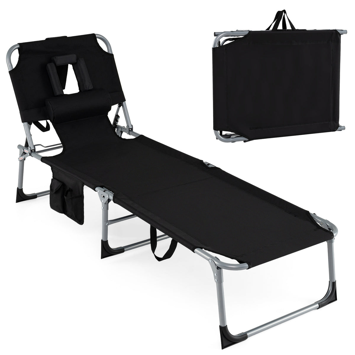 Tanning Chair with Face Arm Holes Folding Chair