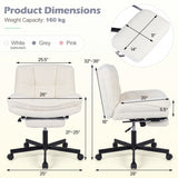 Teddy Plush Office Chair with Footrest and Adjustable Height for Home Office