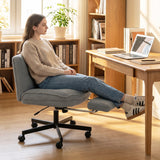 Teddy Plush Office Chair with Footrest and Adjustable Height for Home Office