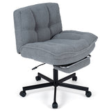 Teddy Plush Office Chair with Footrest and Adjustable Height for Home Office