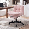 Teddy Plush Office Chair with Footrest and Adjustable Height for Home Office