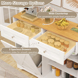 Tilt Out Trash Can Cabinet with Outlets and Adjustable Shelf