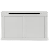 Safety Hinge Wooden Chest Organizer Toy Storage Box-Gray