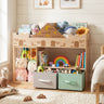 Toy Storage Organizer with Stuffed Animal Storage and Open Shelves