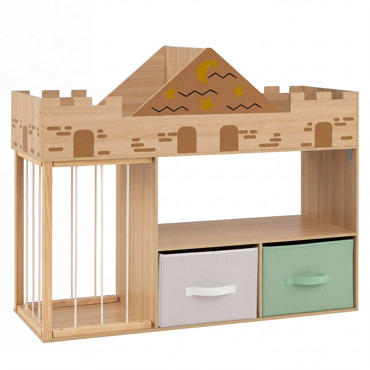 Toy Storage Organizer with Stuffed Animal Storage and Open Shelves