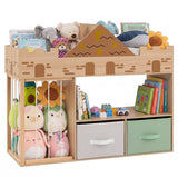Toy Storage Organizer with Stuffed Animal Storage and Open Shelves