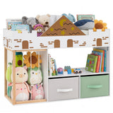 Toy Storage Organizer with Stuffed Animal Storage and Open Shelves