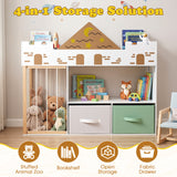 Toy Storage Organizer with Stuffed Animal Storage and Open Shelves