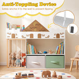 Toy Storage Organizer with Stuffed Animal Storage and Open Shelves