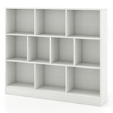 41 inches Wooden Toy Storage Organizer with 10 Cubes for Kids