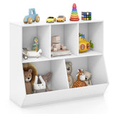 5-Cube Wooden Kids Toy Storage Organizer with Anti-Tipping Kits