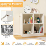4-Cube Kids Bookcase with Open Shelves