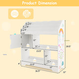 Kids Toy Storage Organizer with Book Shelf and Storage Cabinet