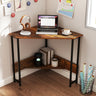 Triangle Computer Corner Desk with Charging Station