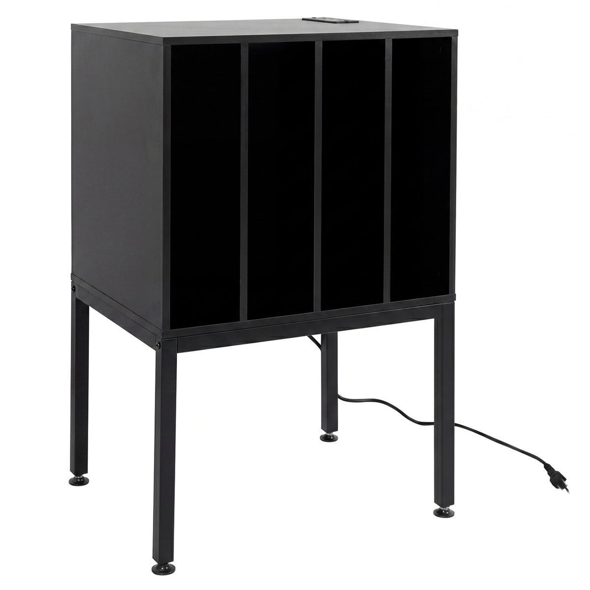 Turntable Record Player Stand with Power Outlets