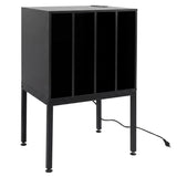 Turntable Record Player Stand with Power Outlets