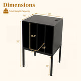 Turntable Record Player Stand with Power Outlets