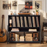 Turntable Stand with Charging Station and Vinyl Storage Shelves