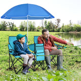 Portable Folding Picnic Double Chair with Umbrella