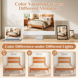 Full Bed Frame with Headboad and Solid Wood Legs 12 Slats